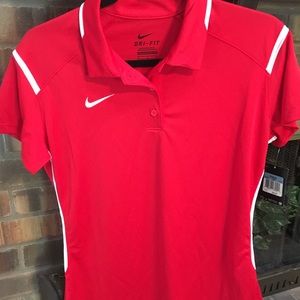 Nike dry-fit Red Polo Sz M